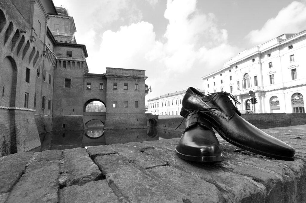 Handmade men's shoes, designed and made in Ferrara, Italy