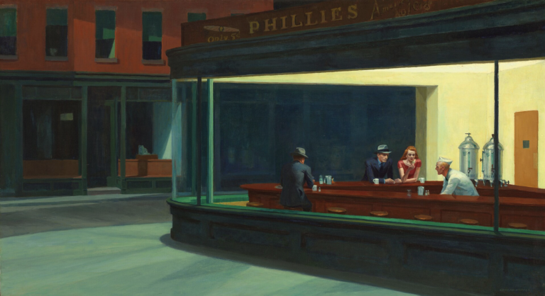 Illustration for the article Edward Hopper: The Geometry of Silence and Unscripted Connections